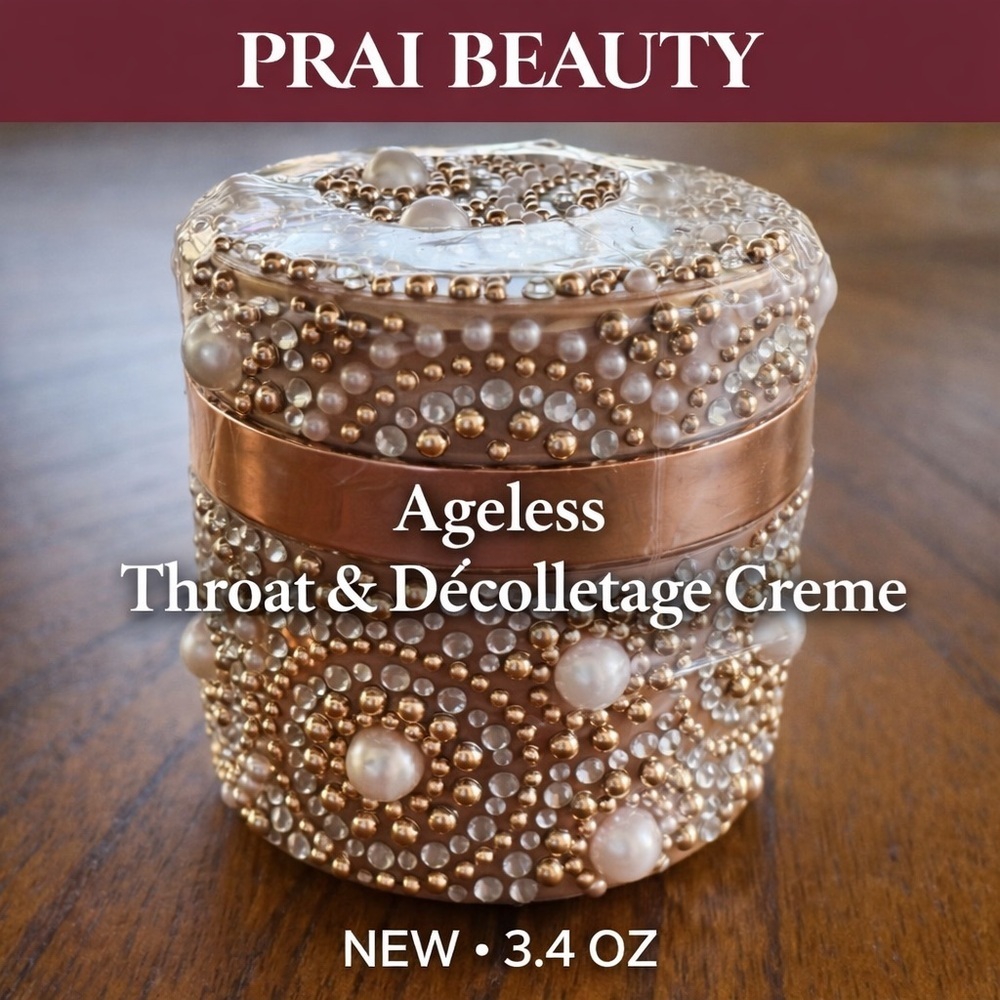 NEW Sealed PRAI Beauty Ageless Throat & Décolletage Creme Intensive Gold+ 3.4oz